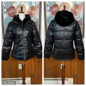 Super Cool How Dare U Faux Leather Parka!